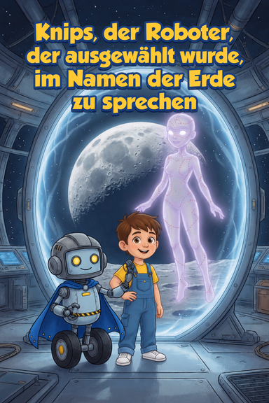 Knips, der Roboter, der ausgewählt wurde, im Namen der Erde zu sprechen