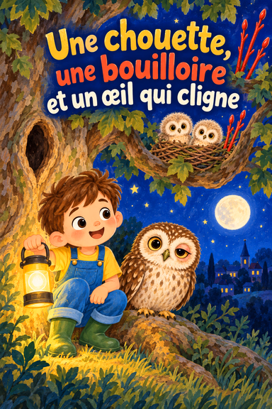 Une chouette, une bouilloire et un œil qui cligne