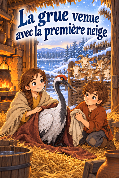 La grue venue avec la première neige