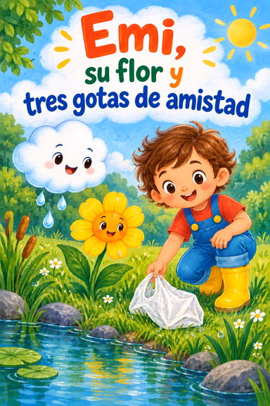 Emi, su flor y tres gotas de amistad