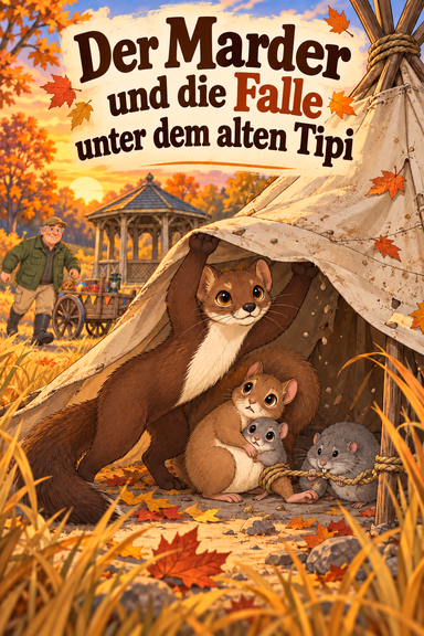 Der Marder und die Falle unter dem alten Tipi
