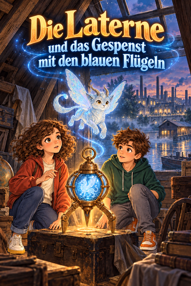 Die Laterne und das Gespenst mit den blauen Flügeln