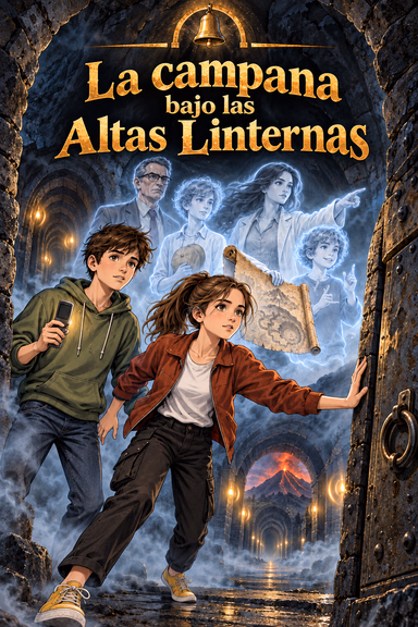 La campana bajo las altas linternas