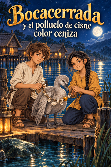 Bocacerrada y el polluelo de cisne color ceniza
