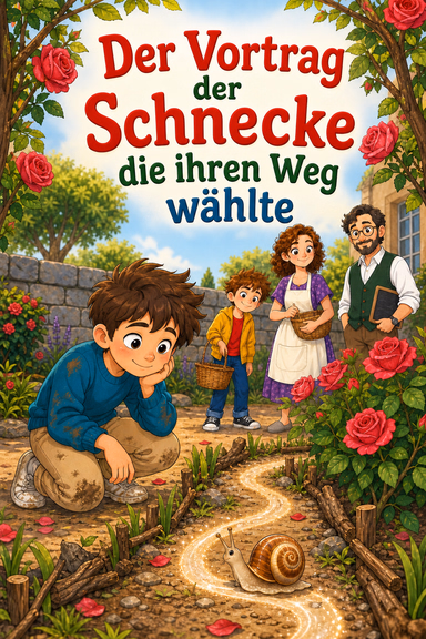 Der Vortrag der Schnecke die ihren Weg wählte